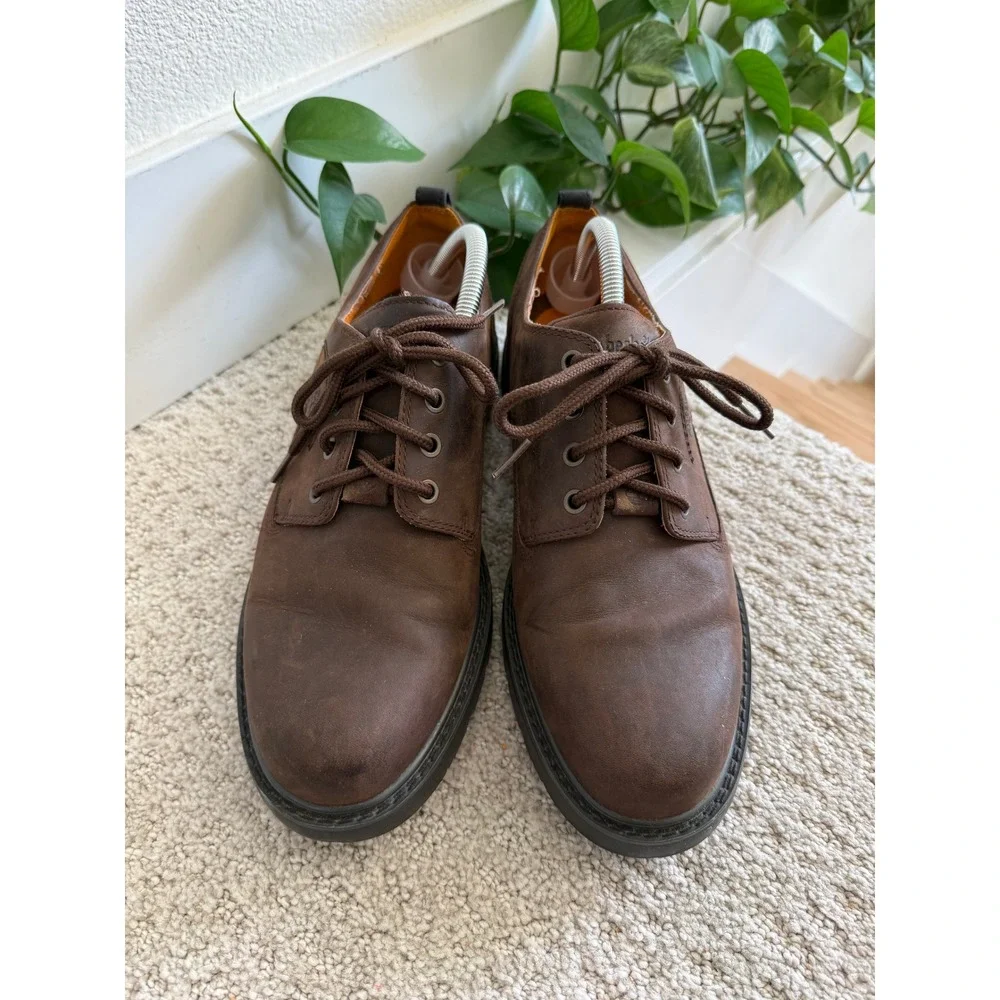 Timberland Stormbuck Plain Toe Oxford Leather Shoes Brown 95040 Men 10.5